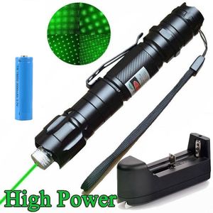 10Mile Amazing 009 2in1 Green Laser Pointer Pen Star Cap Astronomy 532nm Clip da cintura Cat Toy + 18650 Batteria + Caricabatterie EU US Spedizione gratuita