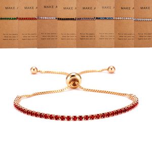 Bracciale regolabile in argento 925 con pietra cubica di moda, gioielli, donna, classico, elegante, cristallo, regolabile, con carta di vendita al dettaglio