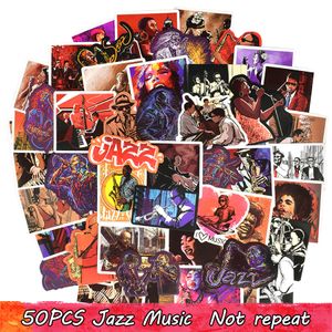 Wholesale music stickers resale online - 50PCS Waterproof Classical Jazz Music Style Stickers Wall Decals for DIY Laptop Luggage Guitar Headset Scrapbook Water Bottle Car Home Decor