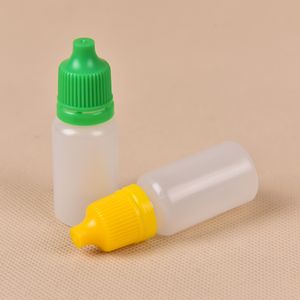 Colorful 200pcs 5ml 10ml 15ml 20ml 30ml 50ml 120ml Empty E Liquid Plastic Dropper Bottles with Child Proof Bottle Caps Needle Tips E Liquid
