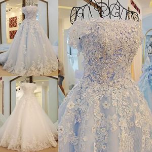 Princess A-Line Wedding Dresses New Off The Shoulder Appliques Sequins Girls Pageant Gowns Fro Teens Back With Bow Celebrity Wed Dress