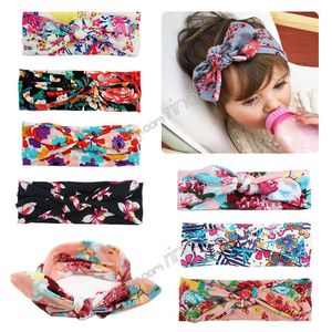 Bohemian Headbands Hair Accessories Cotton Girl Baby Bowknot Flower Turbans Twist Wrap Twisted Knot Soft Hair Band Kids Bandanas Headband