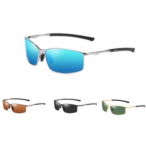 Мужские поляризованные солнцезащитные очки для занятий спортом на открытом воздухе, солнцезащитные очки для вождения, мужские солнцезащитные очки в металлической оправе для мужчин