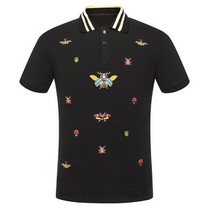 Fashion-High New Novelty 2018 Men Embroidered Beetle Bees Fashion Polo Shirts Shirt Hip Hop Skateboard Cotton Polos Top Tee #F71