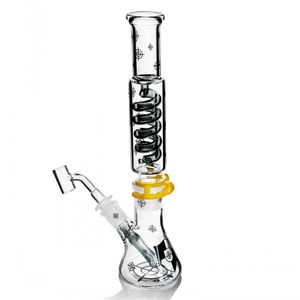 Hookahs Tall Bongo Tubulações De Vidro Tubulações Aughty Glass Glass Catcher Catcher Bubbler Downstem Perc Grosso Vidro de vidro Bongos com 14mm Banger 10,6 polegadas