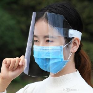 24 hours ship Clear Full Face Shield Protective Face Mask Anti Droplet Transparent Masks Windbreak Household Protection In Stock FY8015