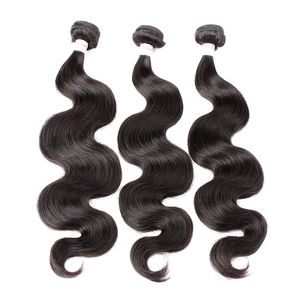 Malaysian Virgin Hair Bundles Human Weaves Weft Body Wave Natural Color Hair Extensions Double Wefts 12-28 3PCS BellaHair