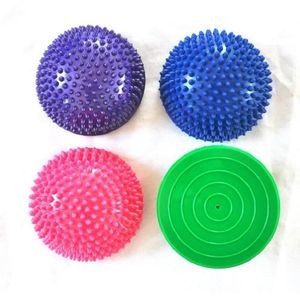 PVC Inflatable Half Yoga Balls Massage Point Fitball Exercises Trainer Stabilizer GYM Pilates Fitness Balancing Ball Free Shipping
