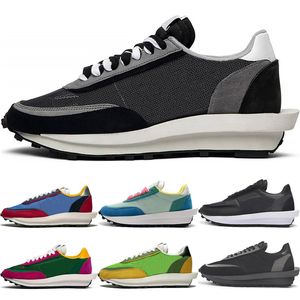 LDV Waffel Laufschuhe für Männer Frauen im Freien dreifach schwarze weiße graue Kieferngrün Gusto Uni Blue Herren Trainer Sport Sneaker