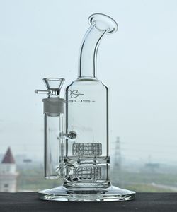 Mobius Bong Vattenpipor Tjockt glas Vattenpong Vattenpipa Heady Dab Oil Rigs Dubbel Stereo Matrix perc Med 18 mm skål