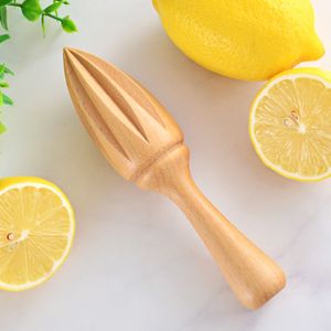 Beech Lemon Juicer Manually Wooden Lemon Squeezer Orange Citrus Juice Extractor Lemon Reamer Without Lacquer Wax