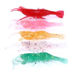 500 sztuk Wobler Bait 8cm Przynęty Worm Soft Worm Krewetki Ocean Rock Przynęty Bass Fishing Tackle Narzędzie Pesca CEBO ISCA 3.6G