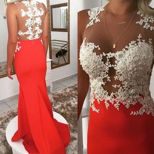 İnciler Dantel Örgün Gelinlik Modelleri 2019 Uzun See Rağmen Üst Jewel Cap Sleeve Mermaid Elbise Abiye Örgün Törenlerinde vestido de novia Tatlı 16