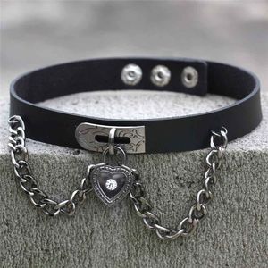 Diamond Heart Lock Choker Necklace Lock Chain Women Collar Slave necklaces Statement necklace Fashion jewelry will and sandy