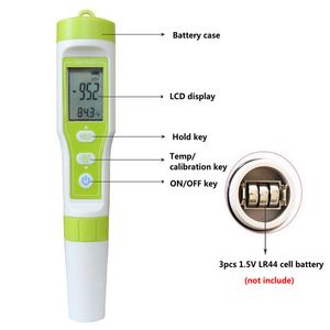 Freeshipping ORP-100 Redox Orp Meter Vattenkvalitetskärm LCD Digital Vattentät Detektor Pen Analyzer Tester