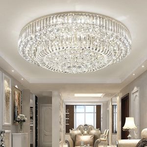 Amerikanska LED Light Modern Crystal Ceiling Lights Fixture 3 Vit Färg Dimbar taklampa med fjärrkontroll Hem Inomhusbelysning