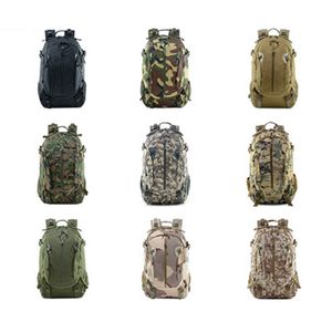 Ridning Camouflage Ryggsäckar Multifunktionella ryggsäck Casual Bagageväska Oxford Tyg Utomhus Camping Vandringspåsar 9 färger ZZA1065