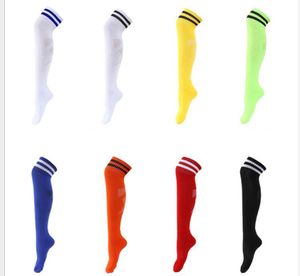 Non-slip towel bottom football socks Adult children thick solid color sports knee long tube towel bottom football socks