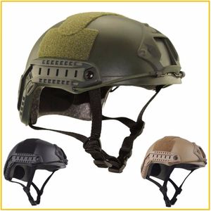 Cykling TAirSoft Paintball Tactical Helmet Wargame Armé Högkvalitativ skyddande taktisk snabb hjälm med skyddande goggle lättvikt