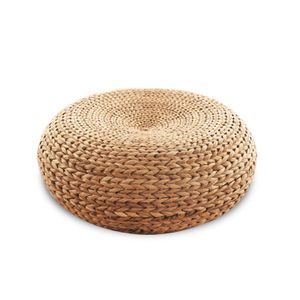 New 100% Natural rattan seat yoga mat chair rattan stool Ottomans Zen cushion living room furniture241E