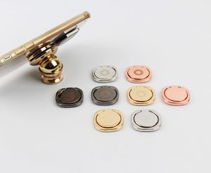 Hochwertiger Handygriff, 360-Grad-Fingerringhalter aus Metall für Smartphone, Handygriffe, unterstützt Fingerständer, Roségold/Rosa