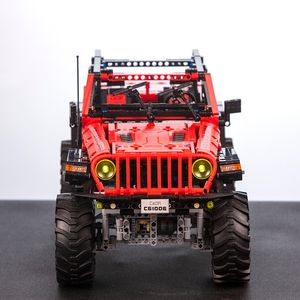 Cada C61006 Controle Remoto Jeep Wrangler Aventureiro veículo off-road RC Cars 1941PCS com presentes Luzes LED Potência do Motor Brinquedos de Natal