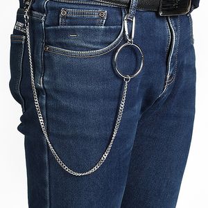 Stainless steel 45cm Big Ring Rock Punk Key Chains Clip Hip Hop Jewelry Pants KeyChain Wallet Chain Belt Biker Link