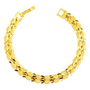 Encantadoras mulheres personalizadas cadeia de pulso 18k ouro amarelo enchido moda bracelete cadeia de link de encanto para fêmea