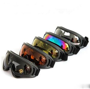 4 Glasses Color Black Frame Snow Goggles Wind proof UV400 retro ski goggles kayak Motorcycle Snowmobile Ski Sport Protection Safety Glasses
