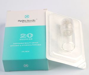 Ny Hydra Needle 20 Gold Micro Needles Automatic Tips Derma Roller med gelrör 6 ml Hudrullsystem Derma Stämpel