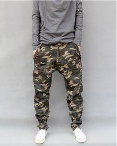 Fashion hanging jogging pants patchwork harem pants men's large size camouflage pants trousers HOT