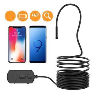 3.5M Cable length Endoscope Inspection Camera with Light iPhone Android - WiFi Sewer Cam Snake for Pipe Drain- USB Fiber Optic Mechanic Engineer Cam PQ301