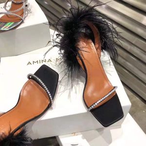 Горячая распродажа-DDI замшевая Adwoa Sandal в черном перо Кристанские женские кожаные сандалии сандалии сандалии