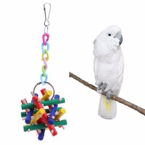 1pc Parrot Toys Plastic Ball Bell Toy Biting Climbing Chewing Bird Toys Swing Hanging Birdcages Decor For Cockatiel Parakeet