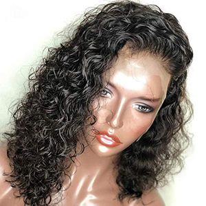 Capelli brasiliani vergini Parrucca BOB da 8 pollici Parrucca frontale in pizzo Ragazza Ricci pixie Parrucche Umani 100% Corto 360 frontale per donne nere diva1