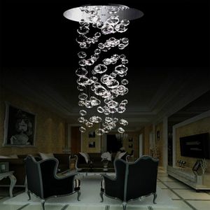 Hand Blown Glass Chandelier Lighting Round AC 110-240v LED Bulbs European Sitting Room Flush Mounted Pendant Lights Clear Hanging Lamps