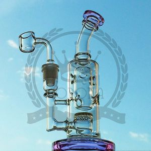 Hitman hookah bong Mobius Matrix mini color Recycler glass bongs tall Pink green blue purple