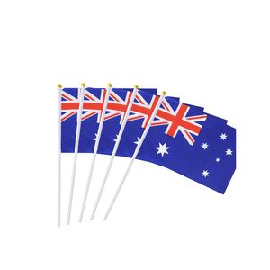 Австралия ручной развевающийся флаг для наружного внутреннего использования, 100D полиэфирная ткань, сделайте свои собственные флаги