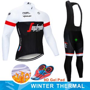 2020 Winter Thermal Fleece Ciepłe Jersey Jersey Zestaw Odzież Rowerowa MTB Ropa Ciclismo