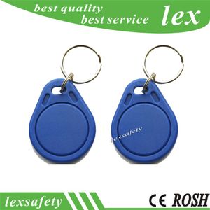 100 adet Baskılı ABS Etiketleri / Kart ISO11785 TK4100 / EM4100 125 KHZ Özel Anahtar Anahtarlık Plastik Etiket RFID Erişim Kontrol Fobs