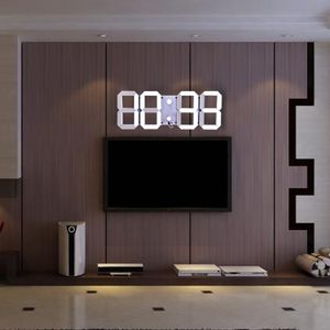 Remote Control Digital LED Wall Clock Alarm Stopwatch Thermometer Countdown Calendar