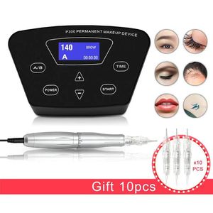 Full Professional Rotary Tattoo Machine Pen For Permanent Makeup Eyebrows Lips Microblading DIY Kit With Tattoo Needle