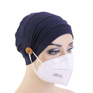 Защита ушей повязки с пуговицей при ношении масок аксессуары для волос для женщин для женщин Bandana Outdoor Sport Hairbands Новые