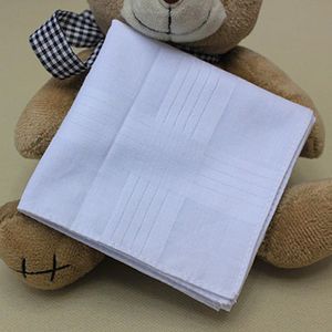 100% хлопковый платок женщин мужской карманный квадрат 40 * 40см шарфс Hankerchiefs White White Weave Vintage Hankies