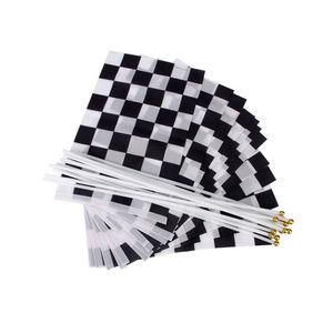 Black and White Hand Checkered Flag for Outdoor Indoor Usage D Polyester Fabric Make Your Own Flags