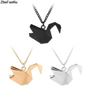 Elegante Origami Charm Women Maxi Jewelry 2018 Bella collana con ciondolo a catena Collares Coppie regalo da damigella d'onore