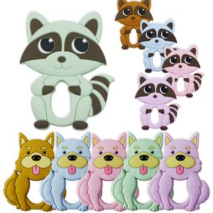 Silicone Urso Teether Baby Dog Argola de Dentição Chew Toy infantil Teether Molar Treinamento da criança do bebê Chupetas Animais brinquedos M1807