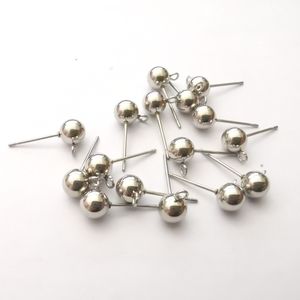 100 Stück in loser Schüttung Silber/Gold Edelstahl Ohrhaken Pin ~mit Perle + Spule Ohrring finden DIY