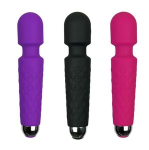 強力な多重スピードUSB充電式G-SPOT AVバイブレーターセックスおもちゃ、マジックワンドマッサージのバイブレーターボディマッサージセックス製品の女性3色