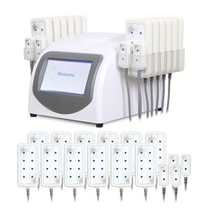 Hochwertige Fettabbau-Schlankheitsmaschine 5 mW 635 nm-650 nm Lipo-Laser 14 Pads Cellulite-Entfernung Schönheit Körperformung